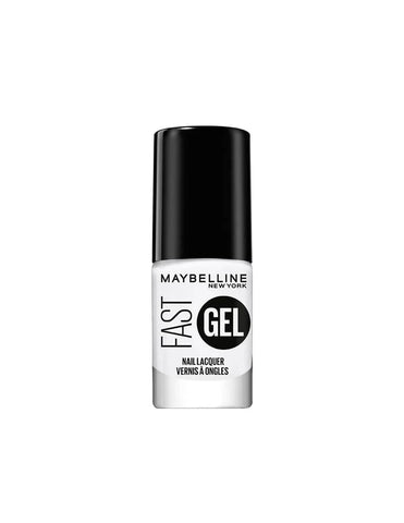 Maybelline Fast Gel Nail Lacquer 18-Tease in 7ml bottle, featuring smooth gel finish and light nude color, by Jag Couture London New York