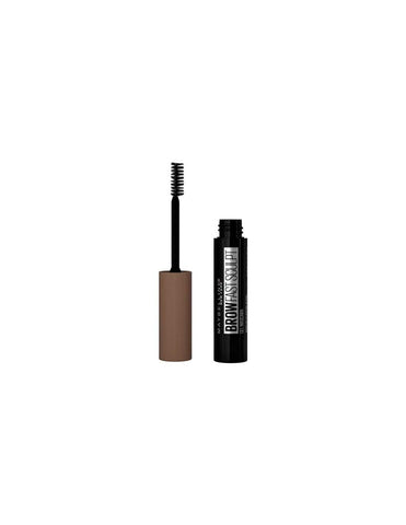 Jag Couture London New York Maybelline Express Brow Mascara in Soft Brown, showing the mascara wand and soft brown brow product.