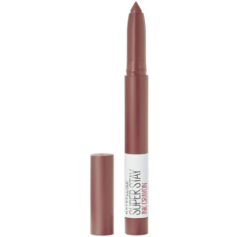 Maybelline Superstay Matte Ink Crayon Lipstick in shade 20 Enjoy The View, showcasing the deep, matte lipstick in a crayon form.