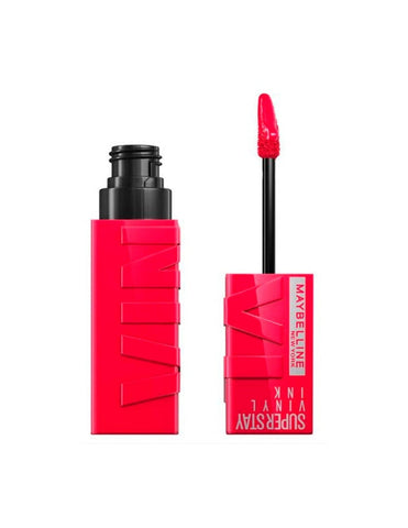 Maybelline Superstay Vinyl Ink Liquid Lipstick in shade 45 Capricious, 4.2ml, displayed in a sleek tube with applicator.