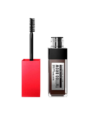 Maybelline Tattoo Brown Styling Gel in 257 Medium Brown, displayed in a jar with product label visible.