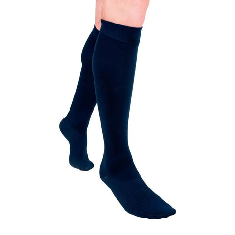 Blue Medilast Sock 300 by Jag Couture London New York, large size, soft medical compression sock with a comfortable fit.