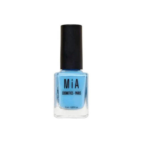 Vernis à ongles Aqua Blue by Mía Cosmetics in a sleek nail polish bottle from Jag Couture London-New York collection.