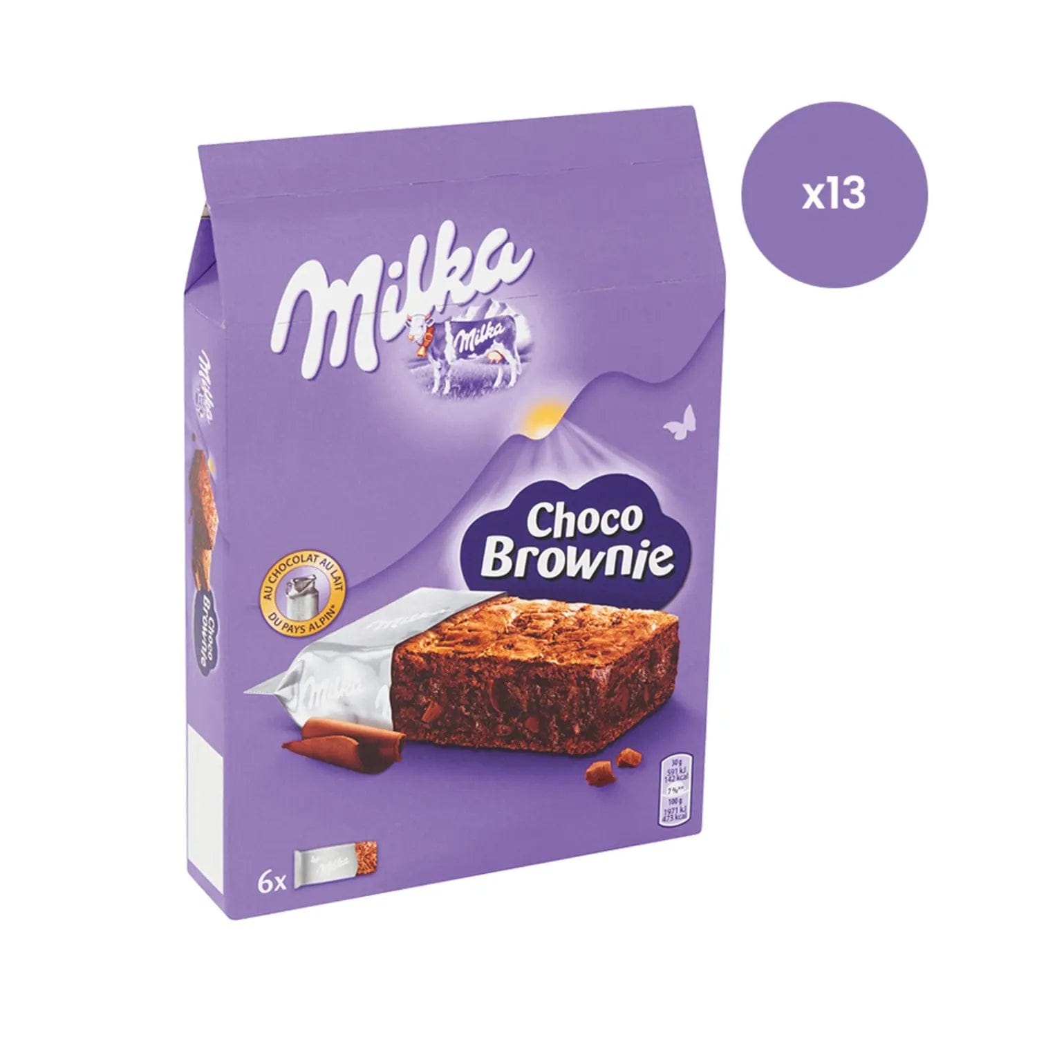 Jag Couture London - New York Milka Choco Brownie carton containing 6 individual bars - VAT FREE