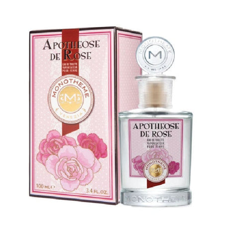 Monotheme Apothéose De Rose Feminino Eau de Toilette spray by Jag Couture London, 100ml bottle with elegant floral design.