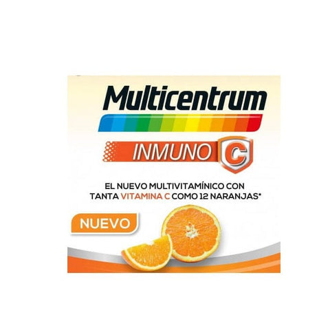 Multicentrum Immuno C effervescent granule envelopes by Jag Couture London New York, shown in a close-up image of the product packaging.