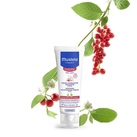 Jag Couture London Mustela Baby Moisturising Face Cream 40ml, gentle skincare for infants with soothing, nourishing formula