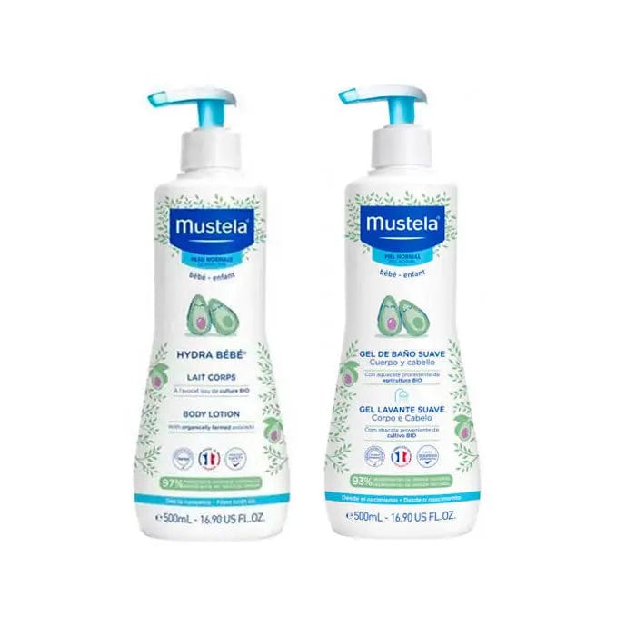 Jag Couture London - New York Mustela Hydra Baby Body Milk 500ml + Bath Gel 500ml