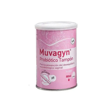 Jag Couture London-New York Muvagyn Probiotic Buffer Mini 9U box, featuring the product packaging and branding.
