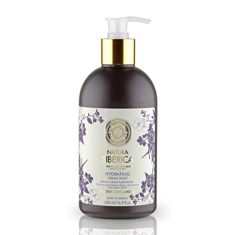 Natura Siberica Hydrating Crema-Jabon in packaging, a nourishing facial cleansing cream by Jag Couture London New York.