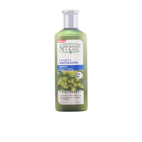 Jag Couture London Naturaleza Y Vida Anti-Dandruff Sensitive Shampoo 300ml bottle, gentle formula for sensitive scalp.