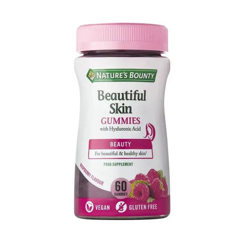 Nature's Bounty Beautiful Skin Gummies by Jag Couture London - New York, 60 soft gummies for healthy skin.