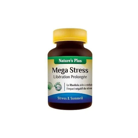 Nature's Plus Mega Stress 30 tablets bottle with label, dietary supplement for stress relief from Jag Couture London New York