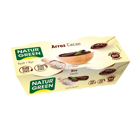 Jag Couture London - New York Naturgreen Arroz Chocolate, 2 x 125g, showing the packaging with chocolate rice product.