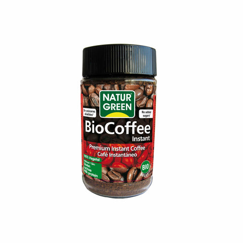 Jag Couture London Naturgreen Biocoffee 100g, organic coffee beans in a resealable package.