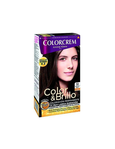 Naturtint hair dye Colorcrem 50 Castaño Claro from Jag Couture London and New York, showing the creamy hair color in a tube.