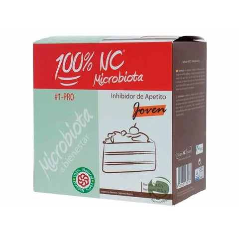 Jag Couture London New York NC Microbiota Young Appetite Inhibitor supplement bottle with label and product details.