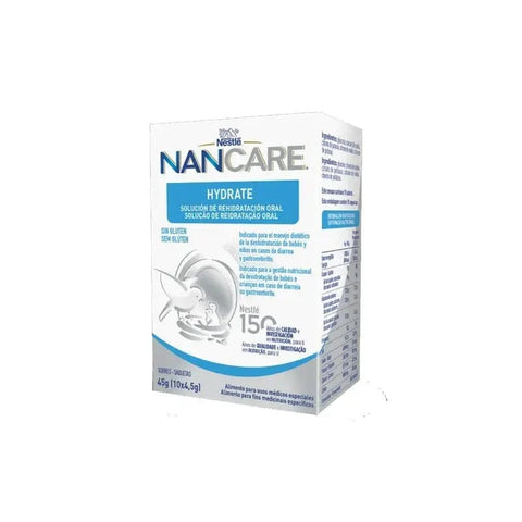 Nestlé NanCare Hydrate 4.5g sachets from Jag Couture London - New York, showing ten individual hydration sachets.