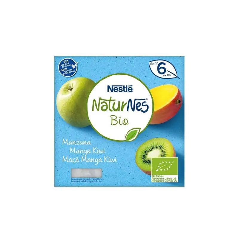 Jag Couture London - New York Nestle Nestlé Naturnes Bio Tarrina Manzana, Mango y Kiwi 6m 4x 90g