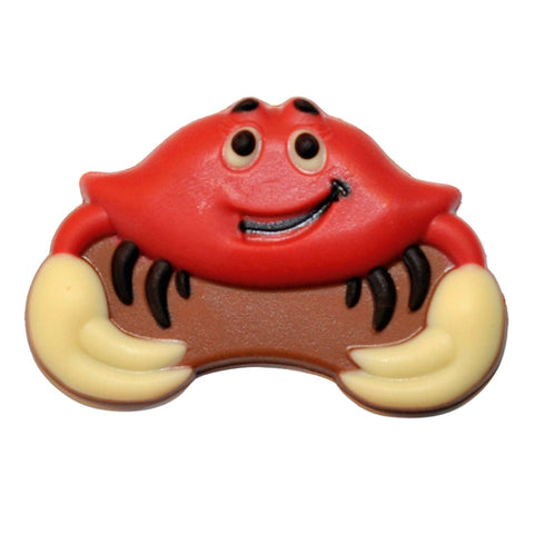 Decorated solid milk chocolate crab shaped candies, approximately 39 pieces, by Jag Couture London New York.