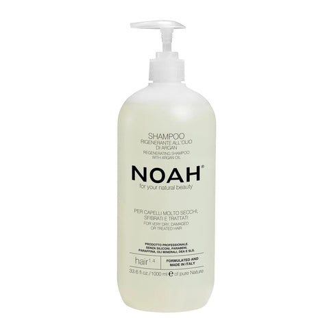 Jag Couture London Noah Aceite de Argan regenerating shampoo in 1000ml bottle, featuring nourishing argan oil for healthy hair.
