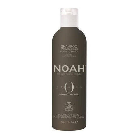 Jag Couture London Noah Organic Purificante Shampoo 250ml bottle, green and white packaging with natural ingredients visible.