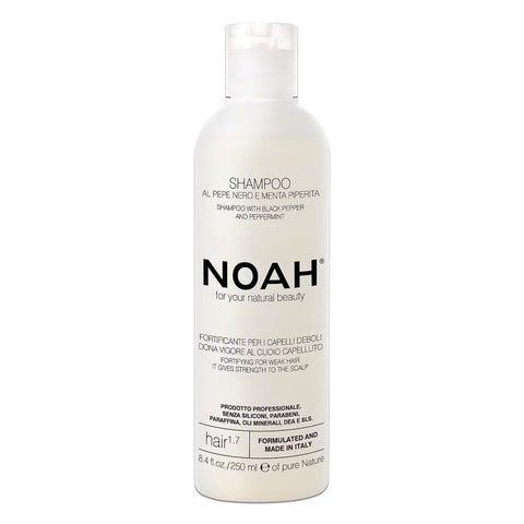 Noah Pimienta Menta Fortifying Shampoo by Jag Couture London New York in 250ml bottle with mint and pepper ingredients.