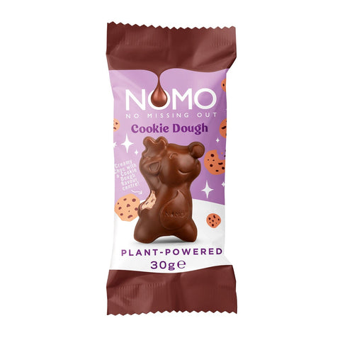 Jag Couture London New York Nomo creamy chocolate reindeer with cookie dough filling, detailed close-up of festive chocolate treat