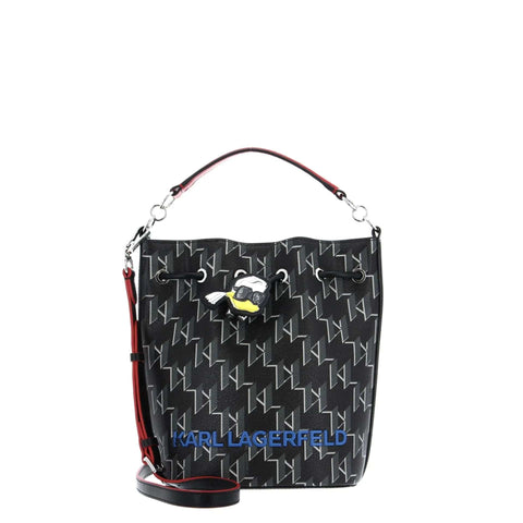 Karl Lagerfeld black handbag by Jag Couture London, featuring sleek design and signature logo details.