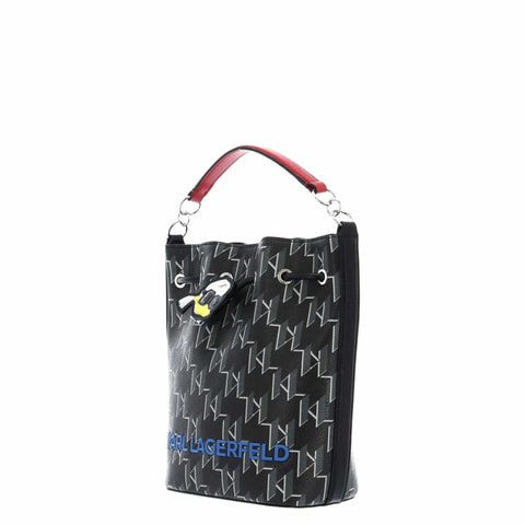 Black Karl Lagerfeld 231W3123-A999 handbag by Jag Couture London-New York, featuring sleek design and signature branding.