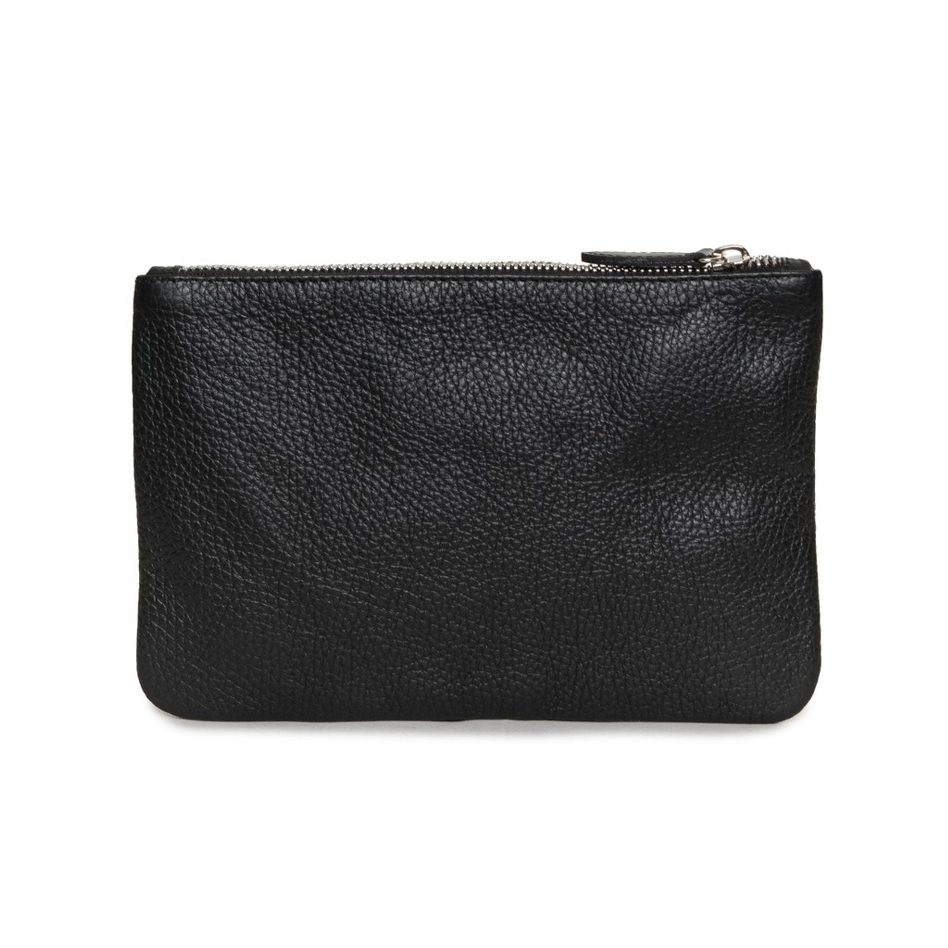 Jag Couture London New York Lamarthe X073_TRE103-_U900 stylish handbag with leather detailing and gold hardware, front view.