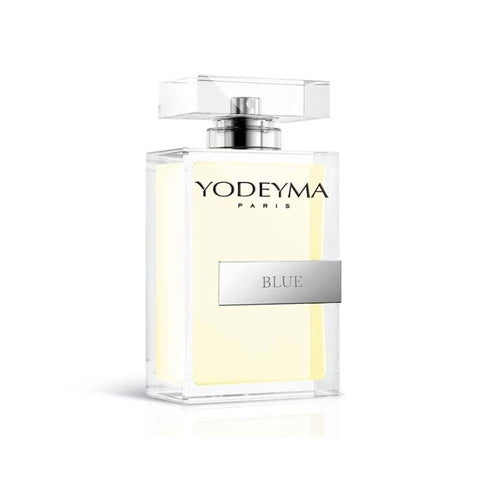 Yodeyma Blue_M perfume bottle by Jag Couture London New York, 100ml, with sleek blue packaging and elegant design.
