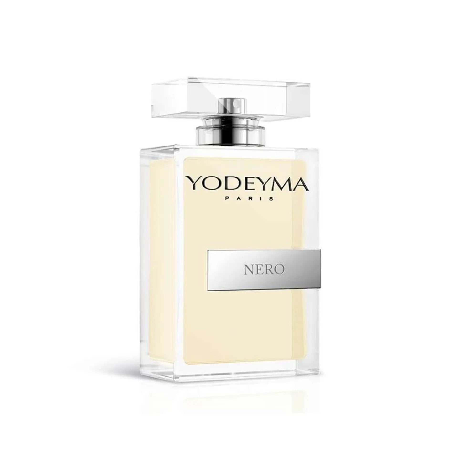 Yodeyma Nero M perfume bottle in 100ml with sleek design, by Jag Couture London New York, displayed on a plain background.