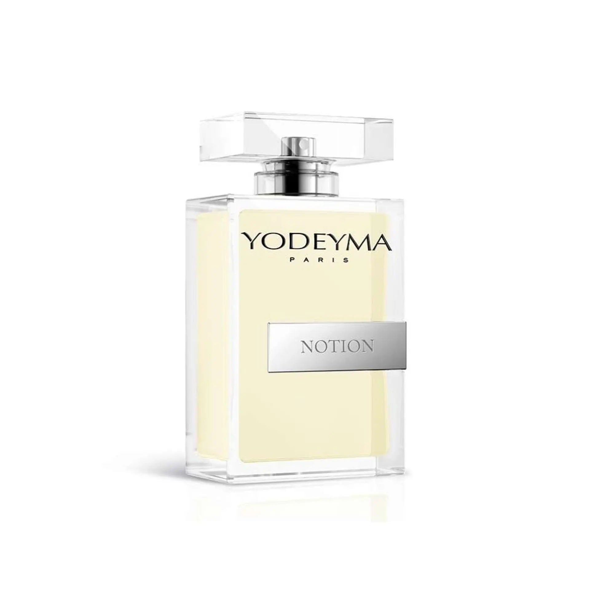 Yodeyma Notion M perfume bottle from Jag Couture London New York, 100ml, elegant fragrance presentation.