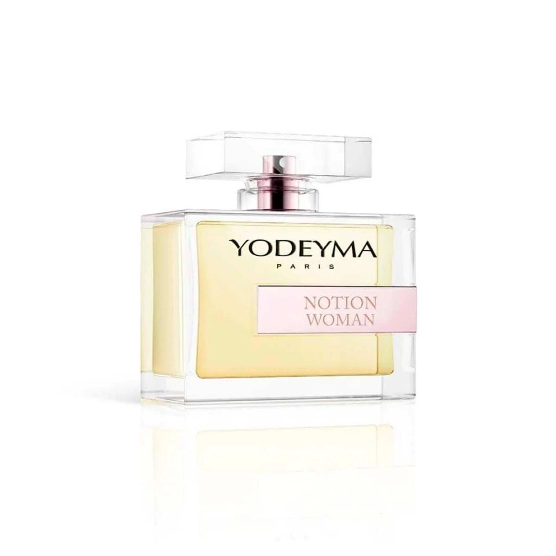 Yodeyma Notion Woman 100ml perfume bottle with elegant packaging by Jag Couture London New York