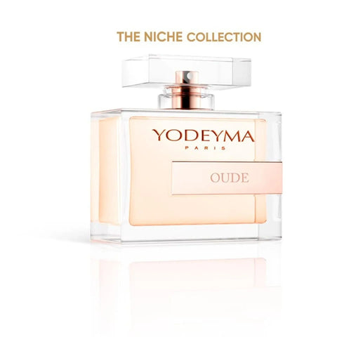 Yodeyma Oude W perfume bottle by Jag Couture London New York, 100ml fragrance with elegant packaging and classic design.