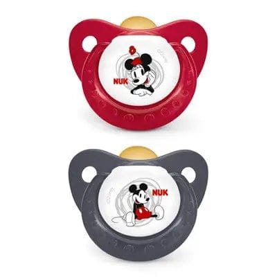 Disney Mickey Mouse Nuk Chupete anatómico de látex talla 1, diseñado para bebés, con personaje de Mickey en la imagen.