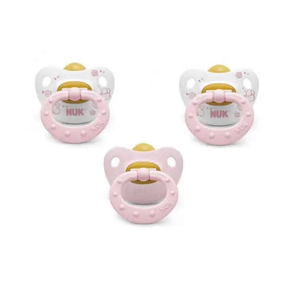 Jag Couture London - New York Nuk Rose &amp; Blue Soothers T.2 Colour Rose Latex 6-18 Months 3 Units