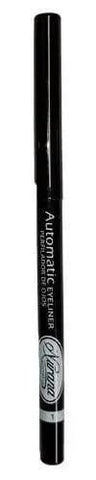 Jag Couture London Nurana Automatic Eye Liner N01 in black, close-up of the sleek black eyeliner pencil with cap.