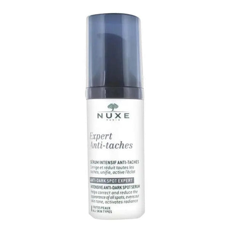 Nuxe Expert Anti-taches Intensive Anti-Dark Spot Serum in 30ml bottle, designed to reduce dark spots and brighten skin.