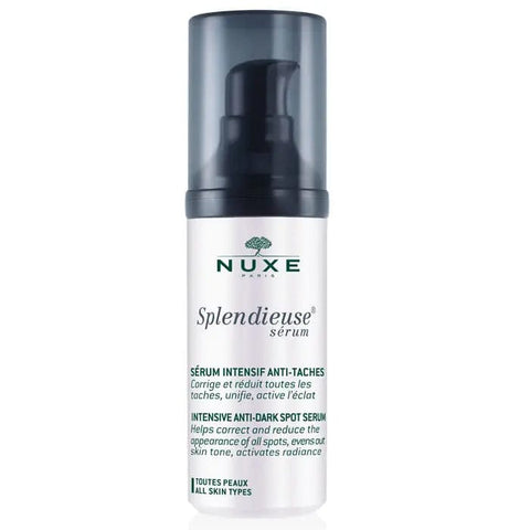 Jag Couture London New York Nuxe Splendieuse Anti Dark Spot Serum 30ml bottle with label and applicator tip.