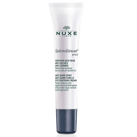 Nuxe Splendieuse Eye Contour Cream 15ml in a sleek jar, designed to reduce puffiness and brighten the eye area.