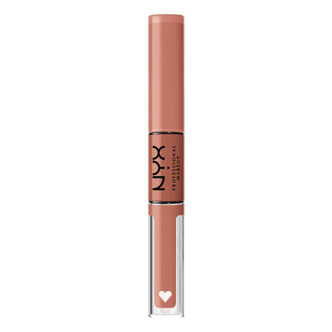 Nyx Shine Loud High Pigment Lip Shine by Jag Couture London, glossy lip product with vibrant color, displayed in a sleek tube.