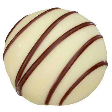 Jag Couture London Okapi white chocolate with coffee caramel filling on a croquant base, 17.7g, shown in the image.