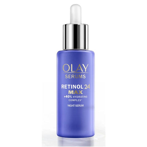 Olay Regenerist Retinol24 Max Night Serum 40ml in a sleek bottle, designed for skincare and anti-aging benefits.