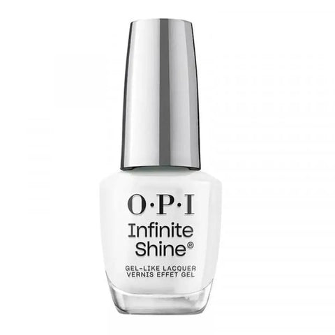 Jag Couture London OPI Infinite Shine gel-effect nail polish in Alpine Snow, long-lasting white nail lacquer 15ml.