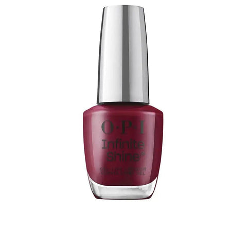 Opi Infinite Shine gel-effect nail polish in Malaga Wine 15ml by Jag Couture London - New York, long-lasting and vibrant burgundy color.