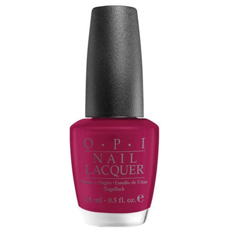 Opi Nail Lacquer Nlb78 Miami Beet 15ml by Jag Couture London - New York, vibrant coral-pink nail polish in glass bottle