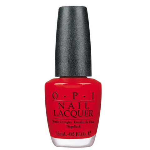 Red OPI Nail Lacquer NLL72 by Jag Couture London - New York, 15ml bottle with glossy finish and vibrant color.