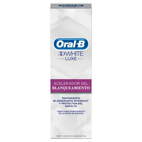 Oral B 3D White Whitening Accelerator 75ml from Jag Couture London - New York, shown in a sleek white tube.
